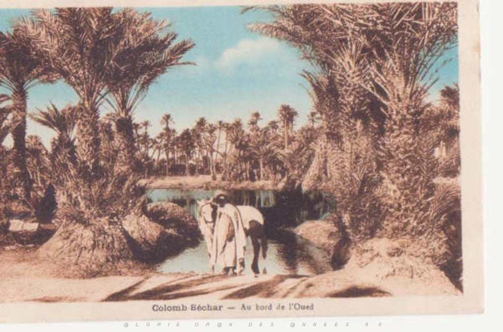COLOMB BECHAR  1932 AU BORD DE LOUED.JPG
